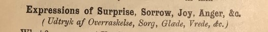 Chapter heading: Expressions of Surprise, Sorrow, Joy, Anger, &c