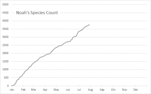 Noah Strycker's Species Accumulation Curve 2015